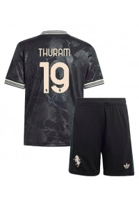 Juventus Khephren Thuram #19 Jalkapallovaatteet Lasten Kolmas peliasu 2025-26 Lyhythihainen (+ Lyhyet housut)
